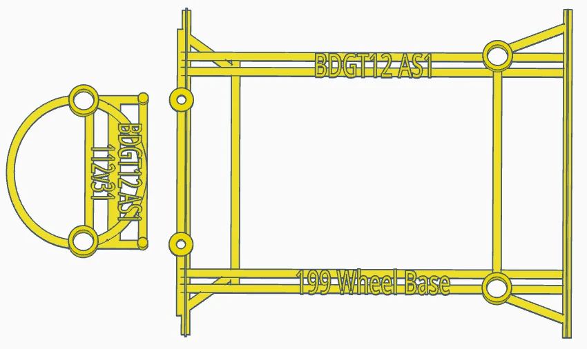 112-902 Body Template for Bitty Designs ARES-1 Body